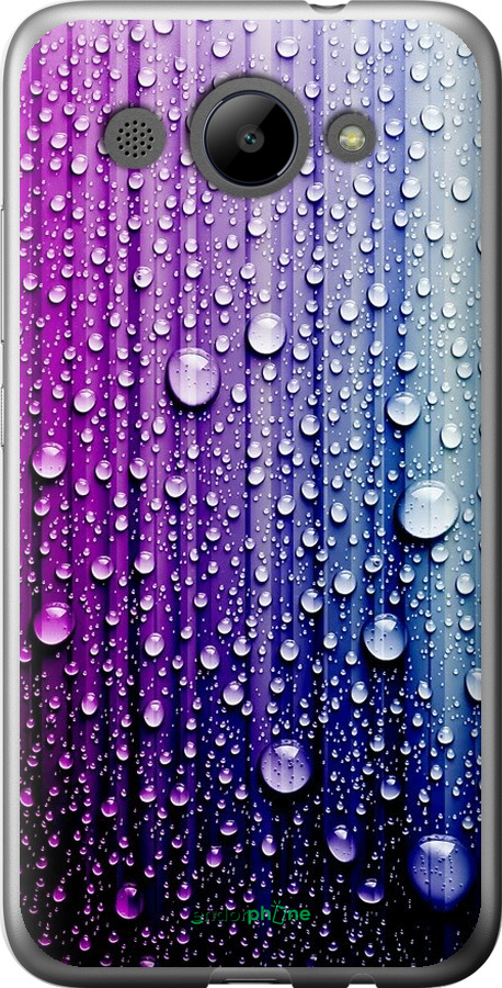 

Силіконовий чохол "Краплини води" для Huawei Y3 2017, Синій