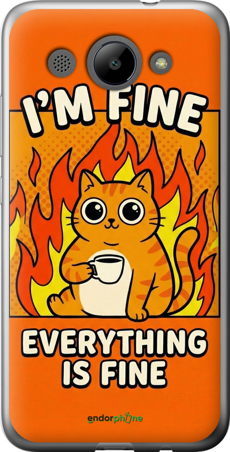 Силиконовый чехол Funny Cat для Huawei Y3 2017 - 6786u-991 изображение 