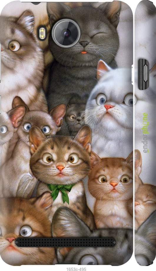 

3D пластиковий матовий чохол "Коти" для Huawei Y3II / Y3 2