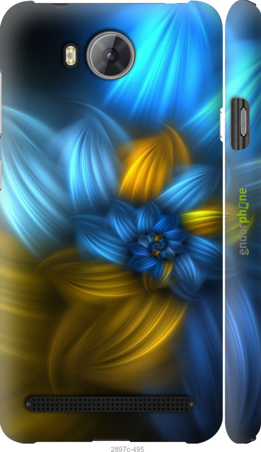 

3D пластиковий матовий чохол "Візерунок 46" для Huawei Y3II / Y3 2, Синій