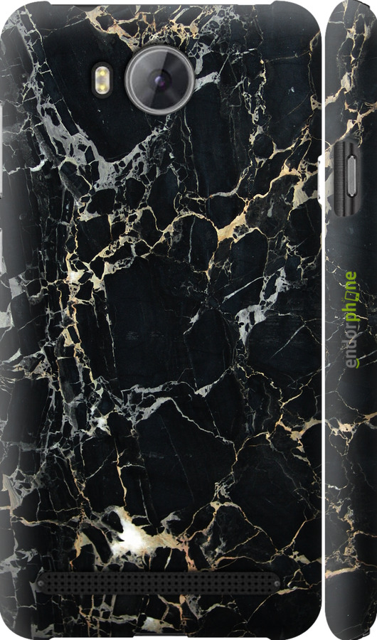 

Coque du 3D plastique mat "Marbre noir" pour Huawei Y3II / Y3 2