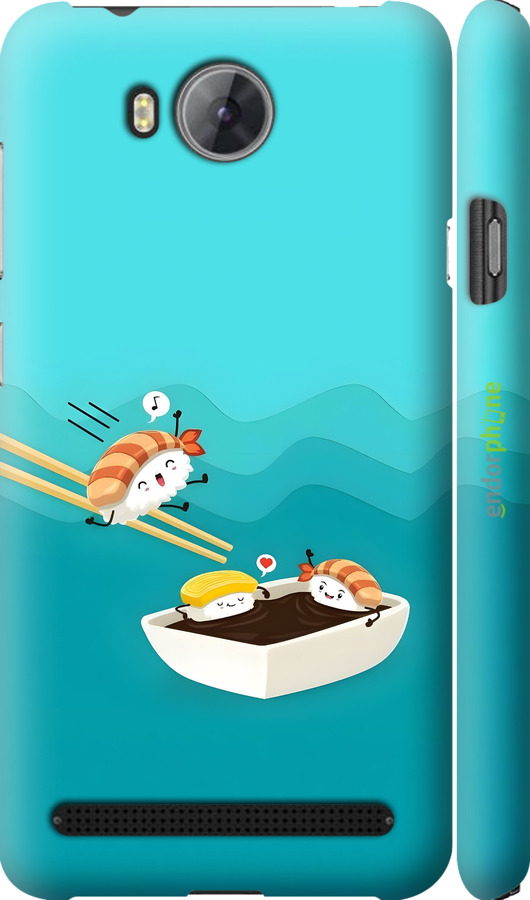 3D пластиковий матовий чехол Суші для Huawei Y3II / Y3 2 - 6354m-495 изображение 
