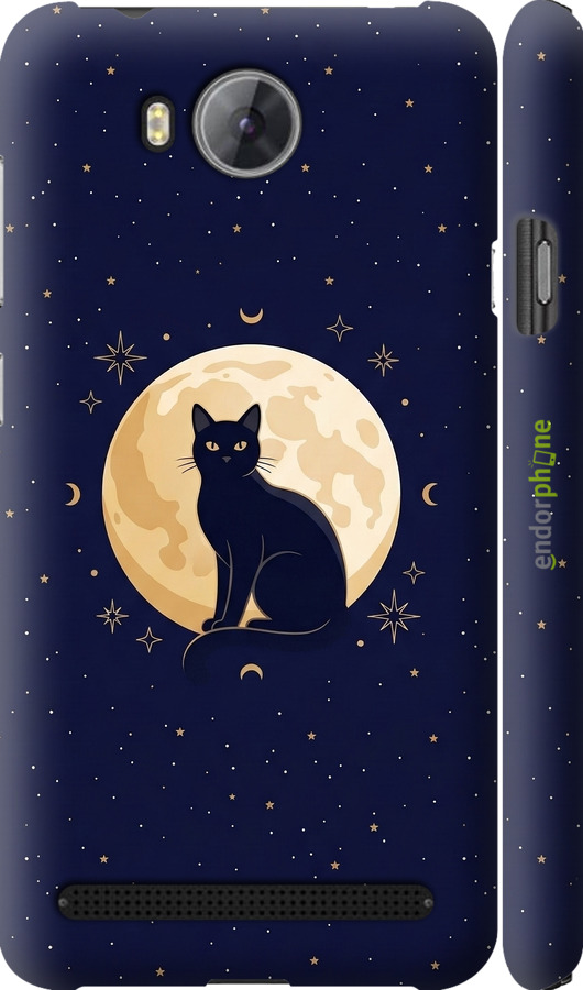 3D пластиковий матовий чехол Cute Cat Celestial/Witchy для Huawei Y3II / Y3 2 - 6787m-495 изображение 