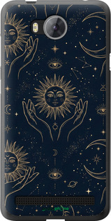 2D пластиковий чехол Celestial Harmony: Sun & Moon Gold Mystic Pattern для Huawei Y3II / Y3 2 - 6778t-495 изображение 