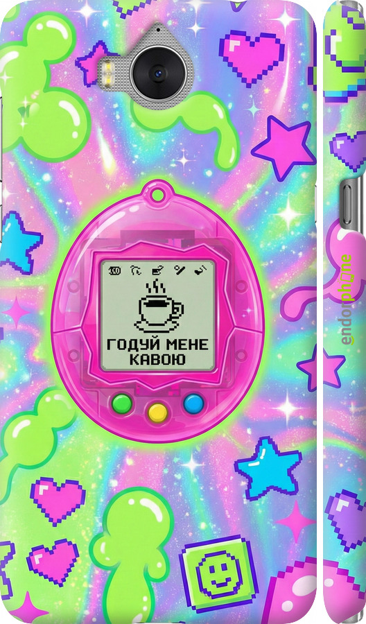 3D пластиковый матовый чехол Y2K Aesthetic Retro Pet: Годуй мене кавою для Huawei Y5 2017 - 6784m-992 изображение 