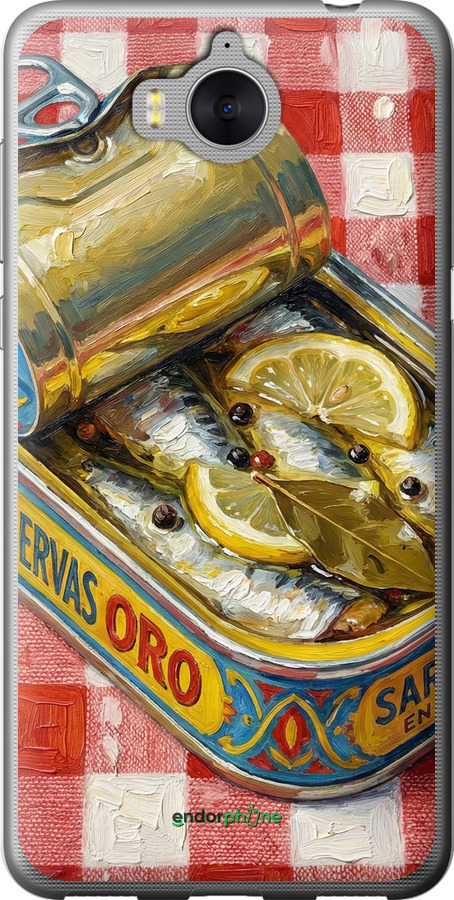 2D пластиковий чехол Vintage Sardine Tin Phone для Huawei Y5 2017 - 6772t-992 изображение 