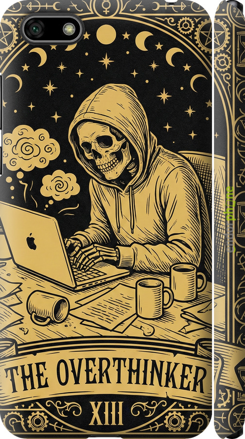 3D пластиковый матовый чехол The Overthinker для Huawei Y5 2018 - 6774m-1500 изображение 