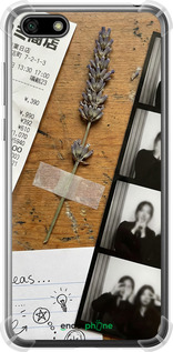 Силіконовий протиударний с посиленими кутами чехол Aesthetic Scrapbook Collage для Huawei Y5 2018 - 6773sp-1500 изображение 