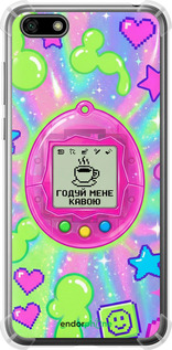 Силикон с усиленными углами чехол Y2K Aesthetic Retro Pet: Годуй мене кавою для Huawei Y5 2018 - 6784sp-1500 изображение 