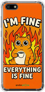 Силіконовий протиударний с посиленими кутами чохол 'Funny Cat' для Huawei Y5 2018 зображення 5