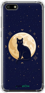 Силіконовий протиударний с посиленими кутами чохол 'Cute Cat Celestial/Witchy' для Huawei Y5 2018 зображення 3