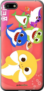 2D пластиковый чехол Бейби Шаркс для Huawei Y5 2018 - 6305t-1500 изображение 