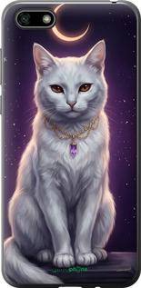 2D пластиковий чехол Mystic White Cat Gothic Dark Purple Gold для Huawei Honor 7A - 6805t-1805 изображение 