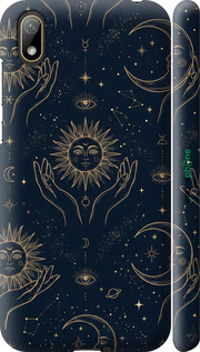 3D пластиковый матовый чехол 'Celestial Harmony: Sun & Moon Gold Mystic Pattern' для Huawei Y5 2019 изображение 9