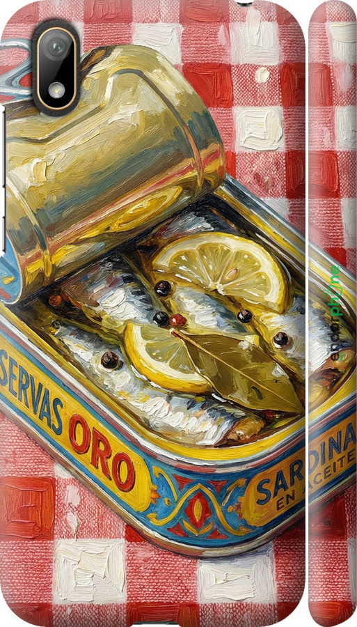 3D пластиковый матовый чехол Vintage Sardine Tin Phone для Huawei Y5 2019 - 6772m-1695 изображение 