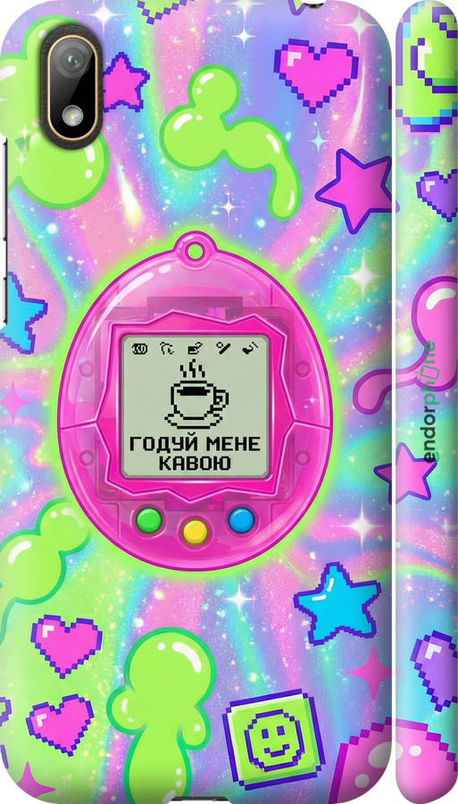 3D пластиковый матовый чехол Y2K Aesthetic Retro Pet: Годуй мене кавою для Huawei Y5 2019 - 6784m-1695 изображение 