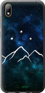 2D пластиковый чехол Горы и звезды нарисованы на фоне галактики для Huawei Y5 2019 - 6490t-1695 изображение 
