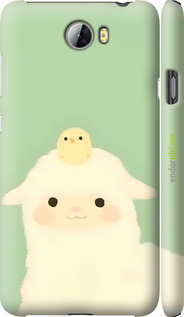 3D пластиковий матовий чехол Барашек и ципленок для Huawei Y5 II - 6369m-496 изображение 