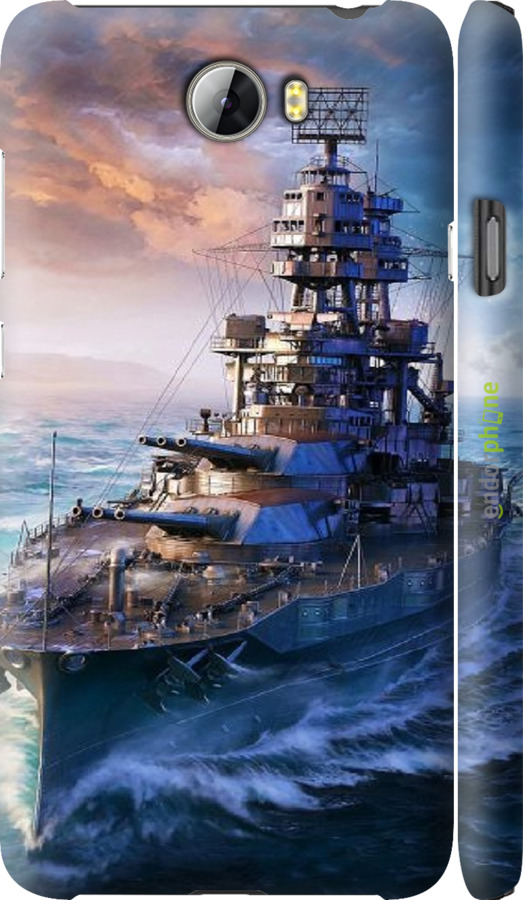 3D пластиковий матовий чехол Військовий корабель, world of tanks, wargaming для Huawei Y5 II - 6461m-496 изображение 