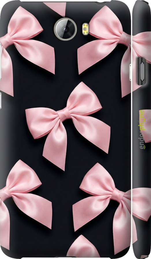 3D пластиковый матовый чехол Coquette Ribbons Dark Coquette для Huawei Y5 II - 6767m-496 изображение 