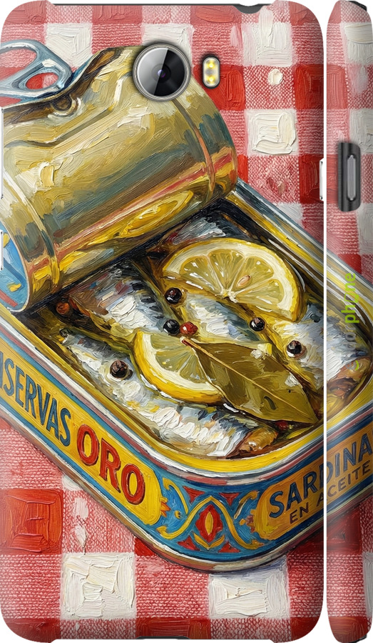 3D пластиковый матовый чехол Vintage Sardine Tin Phone для Huawei Y5 II - 6772m-496 изображение 