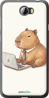 2D пластиковый чехол 'Funny Capybara CEO Working' для Huawei Y5 II изображение 3