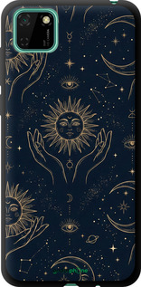 TPU чехол Celestial Harmony: Sun & Moon Gold Mystic Pattern для Huawei Y5p - 6778b-1936 изображение 