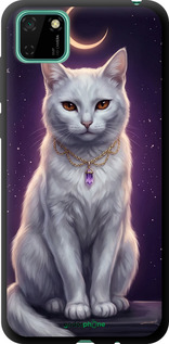 TPU чехол Mystic White Cat Gothic Dark Purple Gold для Huawei Y5p - 6805b-1936 изображение 