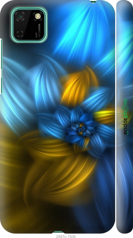 

3D пластиковий матовий чохол "Візерунок 46" для Huawei Y5p, Синій