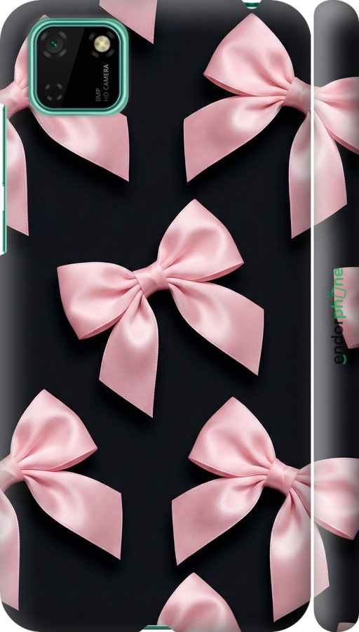 3D пластиковый матовый чехол Coquette Ribbons Dark Coquette для Huawei Y5p - 6767m-1936 изображение 