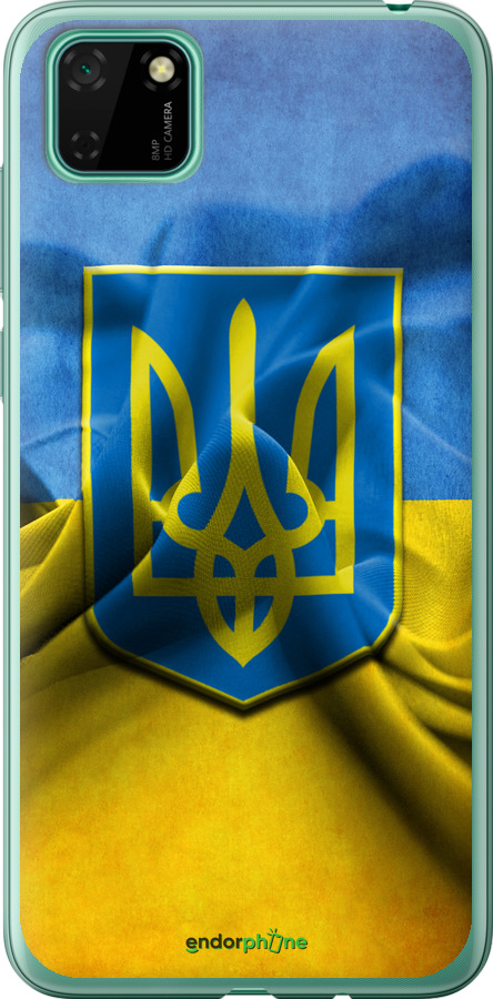 

Силіконовий чохол "Прапор та герб України" для Huawei Y5p, Блакитний