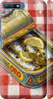 3D пластиковый матовый чехол 'Vintage Sardine Tin Phone' для Huawei Y6 2018 изображение 10