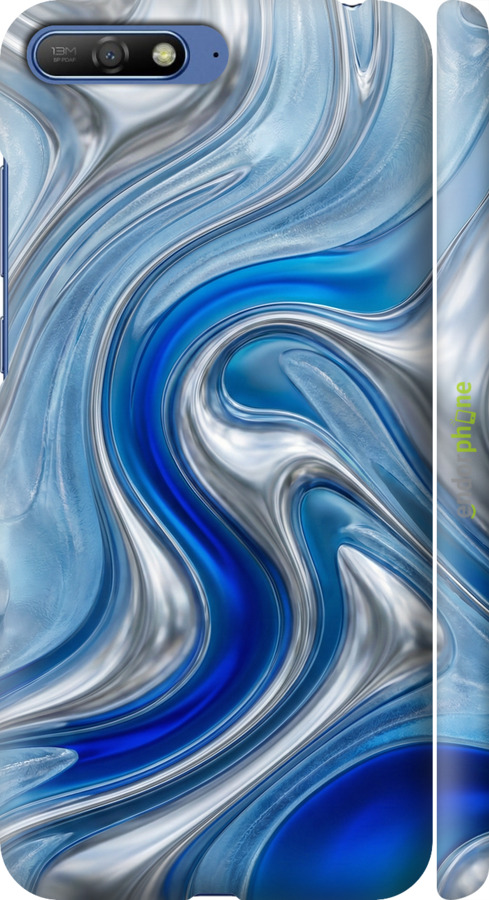 3D пластиковый матовый чехол Liquid Chrome для Huawei Y6 2018 - 6781m-1637 изображение 