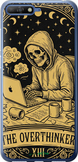 2D пластиковый чехол 'The Overthinker' для Huawei Y6 2018 изображение 3