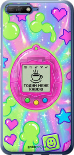 2D пластиковый чехол Y2K Aesthetic Retro Pet: Годуй мене кавою для Huawei Y6 2018 - 6784t-1637 изображение 