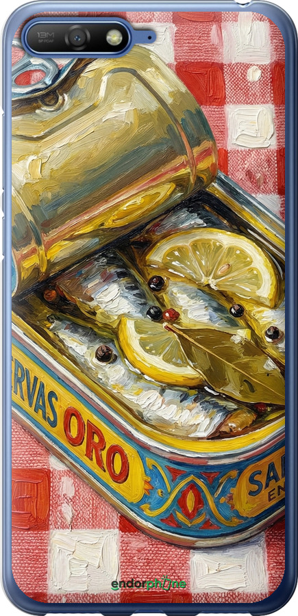 2D пластиковый чехол Vintage Sardine Tin Phone для Huawei Y6 2018 - 6772t-1637 изображение 