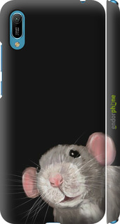 3D пластиковый матовый чехол The Peeking Rat для Huawei Y6 2019 - 6442m-1666 изображение 