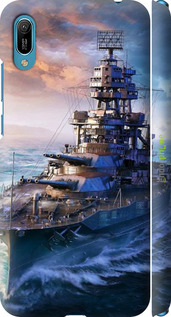 3D пластиковий матовий чехол Військовий корабель, world of tanks, wargaming для Huawei Y6 2019 - 6461m-1666 изображение 