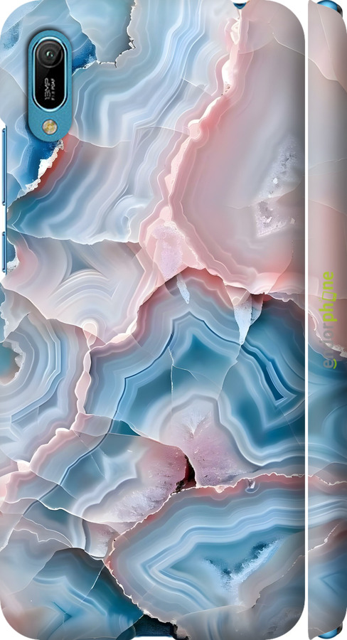 3D пластиковий матовий чехол Мрамор для Huawei Y6 2019 - 6306m-1666 изображение 