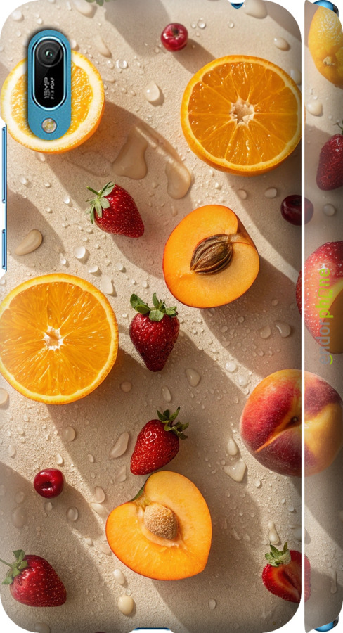 3D пластиковий матовий чехол Фрукти 3 для Huawei Y6 2019 - 6703m-1666 изображение 