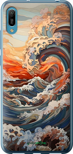 Силіконовий чехол Арт хвилі для Huawei Y6 2019 - 6324u-1666 изображение 