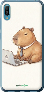 Силиконовый чехол Funny Capybara CEO Working для Huawei Y6 2019 - 6777u-1666 изображение 