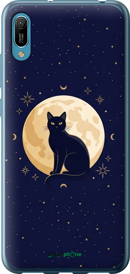 Силіконовий чехол Cute Cat Celestial/Witchy для Huawei Y6 2019 - 6787u-1666 изображение 