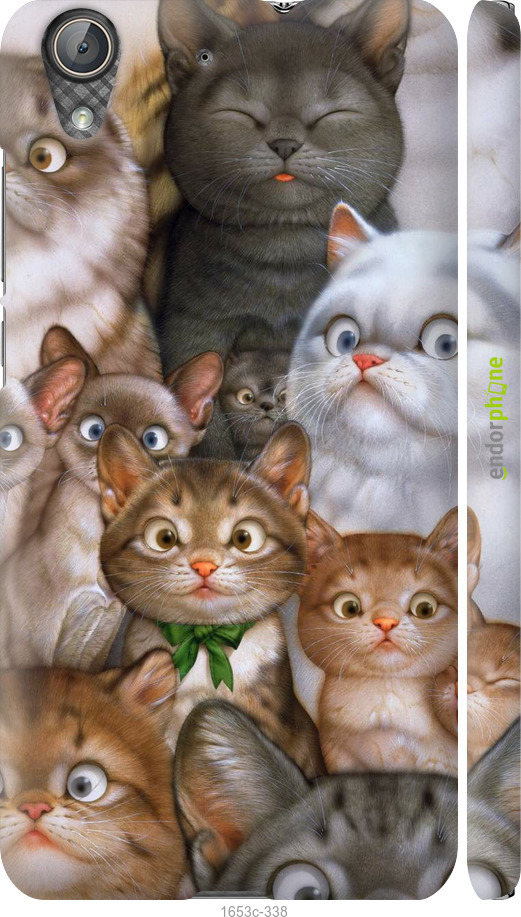 

3D пластиковий матовий чохол "Коти" для Huawei Y6 II