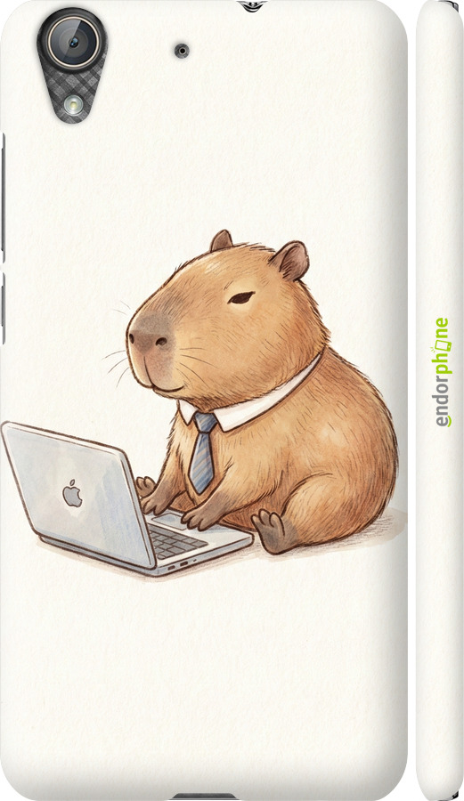 3D пластиковый матовый чехол Funny Capybara CEO Working для Huawei Y6 II - 6777m-338 изображение 