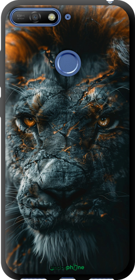 TPU чехол Пламенный лев для Huawei Honor 7A Pro - 6153b-1440 изображение 