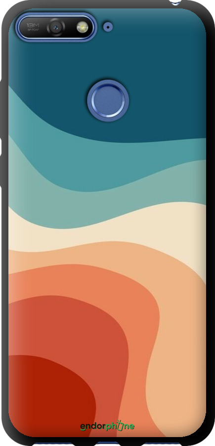 TPU чехол В стиле ретро с волнами для Huawei Honor 7C - 6531b-1411 изображение 