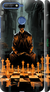 3D пластиковый матовый чехол Шахматы для Huawei Y6 Prime 2018 - 5951m-1441 изображение 