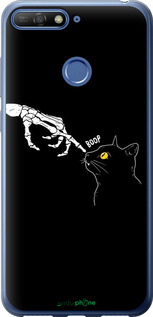 Силиконовый чехол Кошка для Huawei Y6 Prime 2018 - 6505u-1441 изображение 
