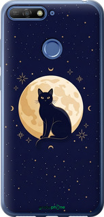 2D пластиковый чехол 'Cute Cat Celestial/Witchy' для Huawei Honor 7A Pro изображение 5